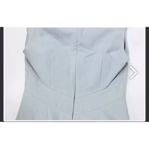 BANANA REPUBLIC Midi Ponte Sheath Dress V Neck Heather Light Blue Size 0 - NWT - Picture 8 of 12